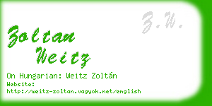 zoltan weitz business card