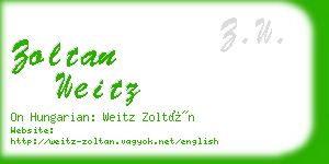 zoltan weitz business card